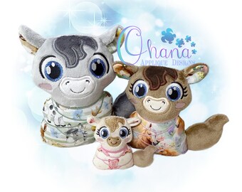 Swaddle Baby Pferd Stoffie In The Hoop Stickerei Stickmuster