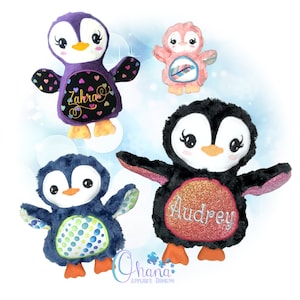 Peter and Penny Penguin Stuffie In The Hoop Machine Embroidery Design
