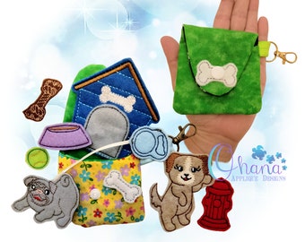 Dog Kit Play Set In The Hoop Machine Embroidery Design