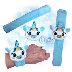 Unicorn Slip On Slap Bracelet Buddy In The Hoop Machine Embroidery Design