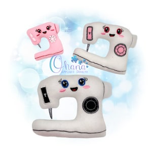Kawaii Sewing Machine Stuffie In The Hoop Machine Embroidery Design