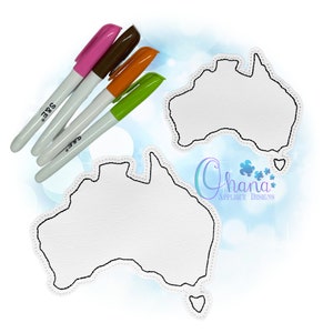 Australia Flat Coloring Doll In The Hoop Embroidery Machine Design