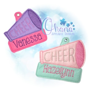 Cheer Luggage Tag In The Hoop Machine Embroidery Design