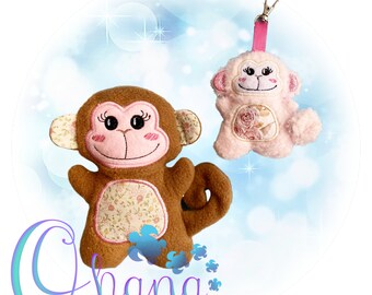 Bananas Monkey Stuffie In The Hoop Machine Embroidery Design