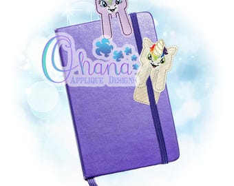 Unicorn Page Pal Bookmark In The Hoop Machine Embroidery Design