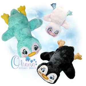 Penguin Stuffie In The Hoop Machine Embroidery Design