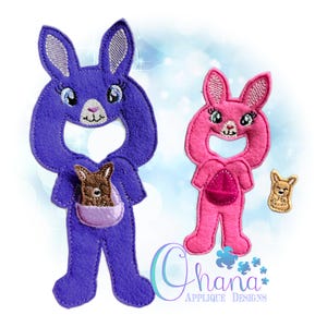 Cena promocyjna! Piżama Addison Unpaper Doll Kangaroo Strój TYLKO w haftowanym wzorze In The Hoop