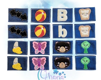 Letter B Matching Card Game In The Hoop Machine Embroidery Design