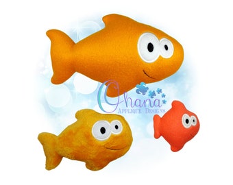 QUICK Fish Stuffie single hoop In The Hoop Machine Embroidery Design