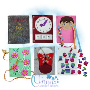Learning Is Fun Quiet Book In The Hoop Machine Embroidery Design