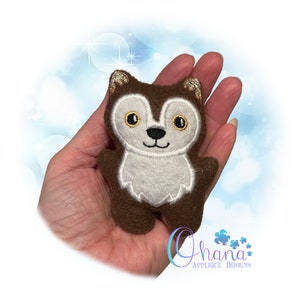 Walter Wolf Stuffie i bågen Maskinbroderidesign