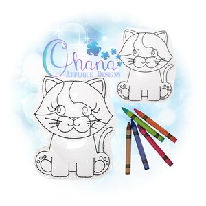 Calico Flat Coloring Doll In The Hoop Embroidery Machine Design