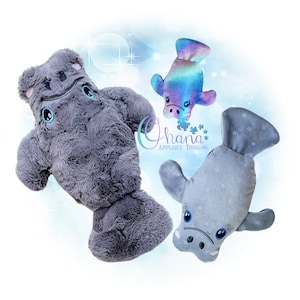 Manatee Stuffie In The Hoop Machine Embroidery Design