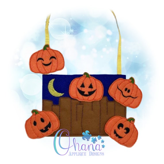 Pumpkin Finger Puppet SET in the Hoop Machine Embroidery - Etsy