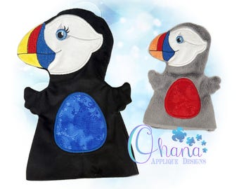 Puffin Hand Puppet In The Hoop Machine Embroidery Design