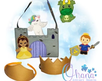 Fantasy Kingdom Finger Puppet Set In The Hoop Machine Embroidery Design