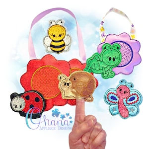 Spring Buggies Finger Puppets In The Hoop Machine Embroidery Design