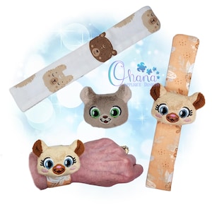 Bear Slip On Slap Bracelet Buddy In The Hoop Machine Embroidery Design