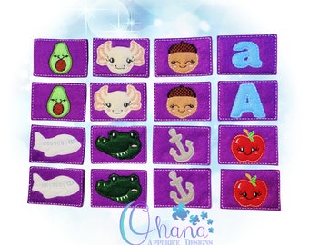 Letter A Matching Card Game In The Hoop Machine Embroidery Design