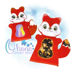Fox Hand Puppet In The Hoop Machine Embroidery Design