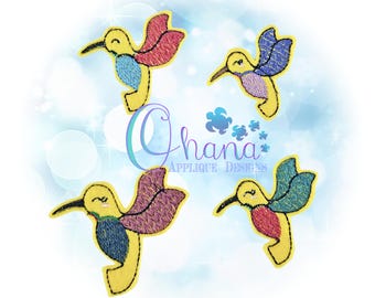 Realistic Hummingbird Feltie In The Hoop Machine Embroidery Design