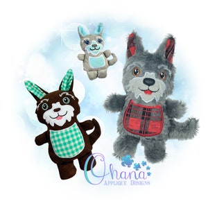 Scottie Dog Stuffie In The Hoop Machine Embroidery Design