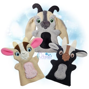 Goat Hand Puppet In The Hoop Machine Embroidery Design