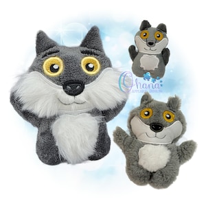 Krambar vargplysch i ringen maskinbroderidesign