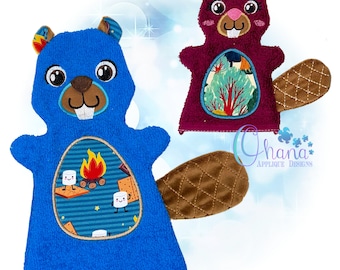 Beaver Hand Puppet In The Hoop Machine Embroidery Design
