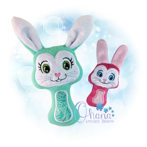Bunny Rattle In The Hoop Machine Embroidery Design