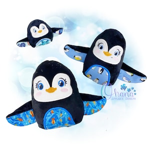 Penguin Eggie Stuffie In The Hoop Machine Embroidery Design