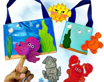 Ocean Finger Puppets In The Hoop Machine Embroidery Design