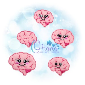 Brain Feltie In The Hoop Machine Embroidery Design