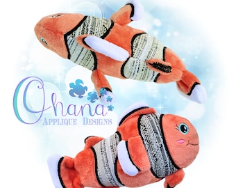 Clown Fish Stuffie In The Hoop Machine Embroidery Design