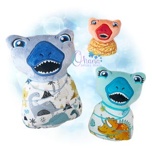 Swaddle Baby TRex Stuffie In The Hoop Machine Embroidery Design