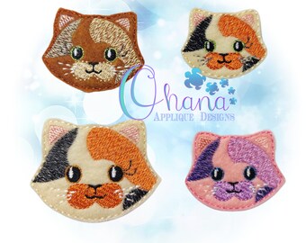 Calico Cat Feltie In The Hoop Machine Embroidery Design