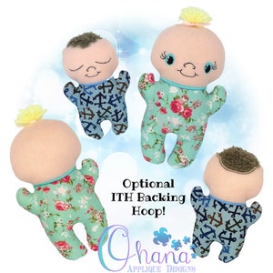 Baby Doll Stuffie In The Hoop Embroidery Machine Design