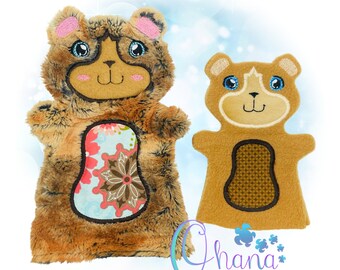 Guinea Pig Hand Puppet In The Hoop Machine Embroidery Design