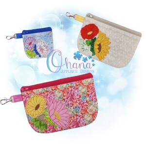 Menses Zipper Bag In The Hoop Machine Embroidery Design