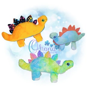 Stegosaurus Stuffie In The Hoop Machine Embroidery Design