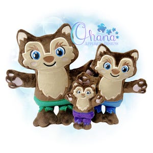 Varulvstuffie i bågen broderimaskindesign