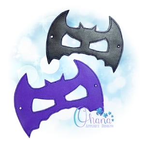 Bat Pretend Mask In The Hoop Machine Embroidery Design