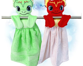 Dragon Hand Towel Holder In The Hoop Embroidery Design