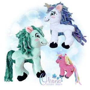 3D Unicorn Stuffie In The Hoop Embroidery Machine Design