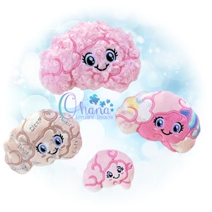 Disegno per ricamo a macchina &quot;cervello di peluche nel cerchio&quot;