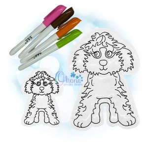 Doodle Flat Coloring Doll In The Hoop Embroidery Machine Design