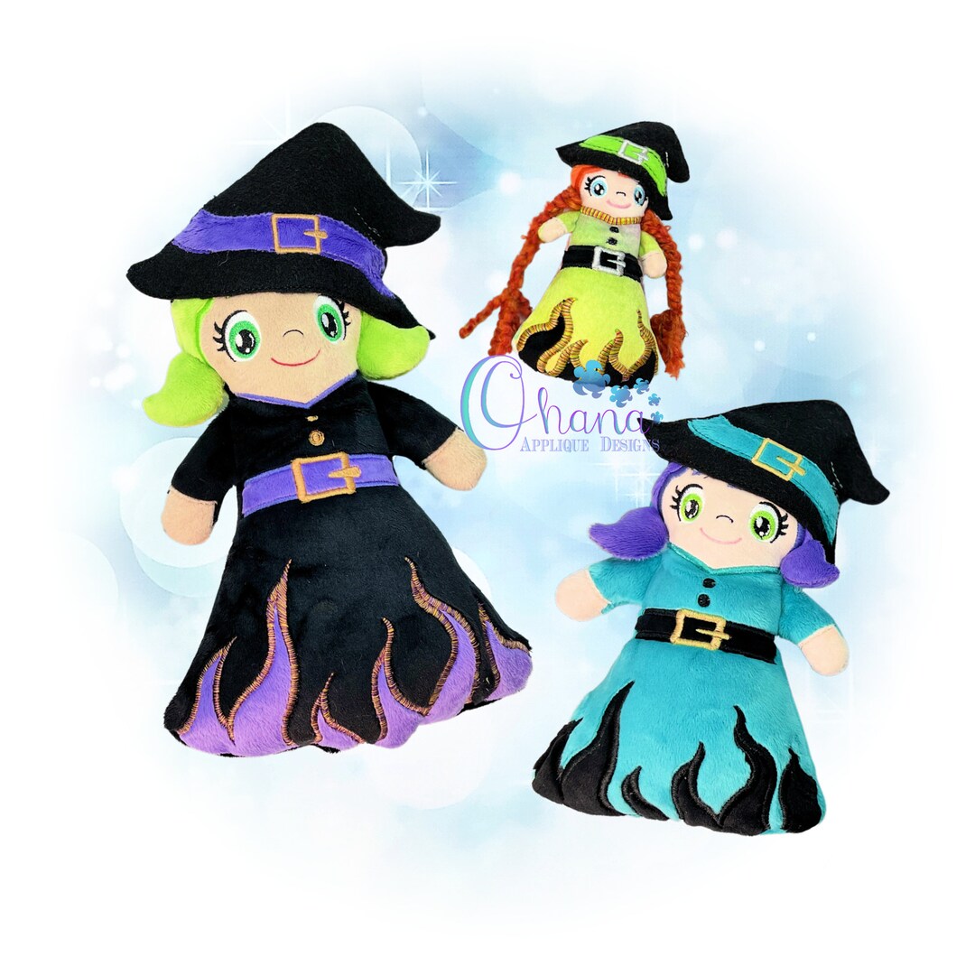 Witch Stuffie in the Hoop Machine Embroidery Design - Etsy