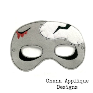 ZOMBIE Mask ITH Machine Embroidery Pattern in the hoop embroidery pattern