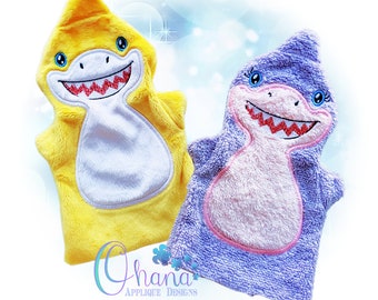 Shark Hand Puppet In The Hoop Machine Embroidery Design