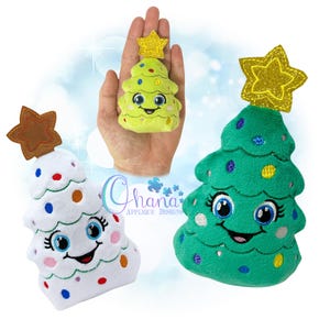 Christmas Tree Eggie Stuffie In The Hoop Machine Embroidery Design